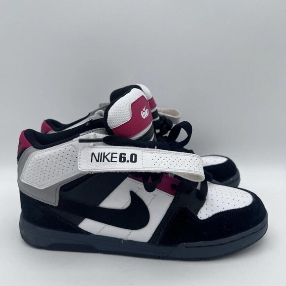 Nike 6.0 Mogan Mid 2 Sneakers Red Black‎ 407716-103  Size 6 Play Shoes main image 5
